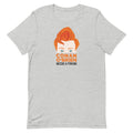 Cartoon illustration of a man with red hair and text reading 'CONAN O'BRIEN NEEDS A FRIEND' on a heather grey t-shirt.