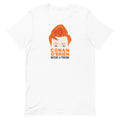 Cartoon illustration of a man with red hair and text reading 'CONAN O'BRIEN NEEDS A FRIEND' on a white t-shirt.