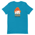 Cartoon illustration of a man with red hair and text reading 'CONAN O'BRIEN NEEDS A FRIEND' on an aquamarine t-shirt.